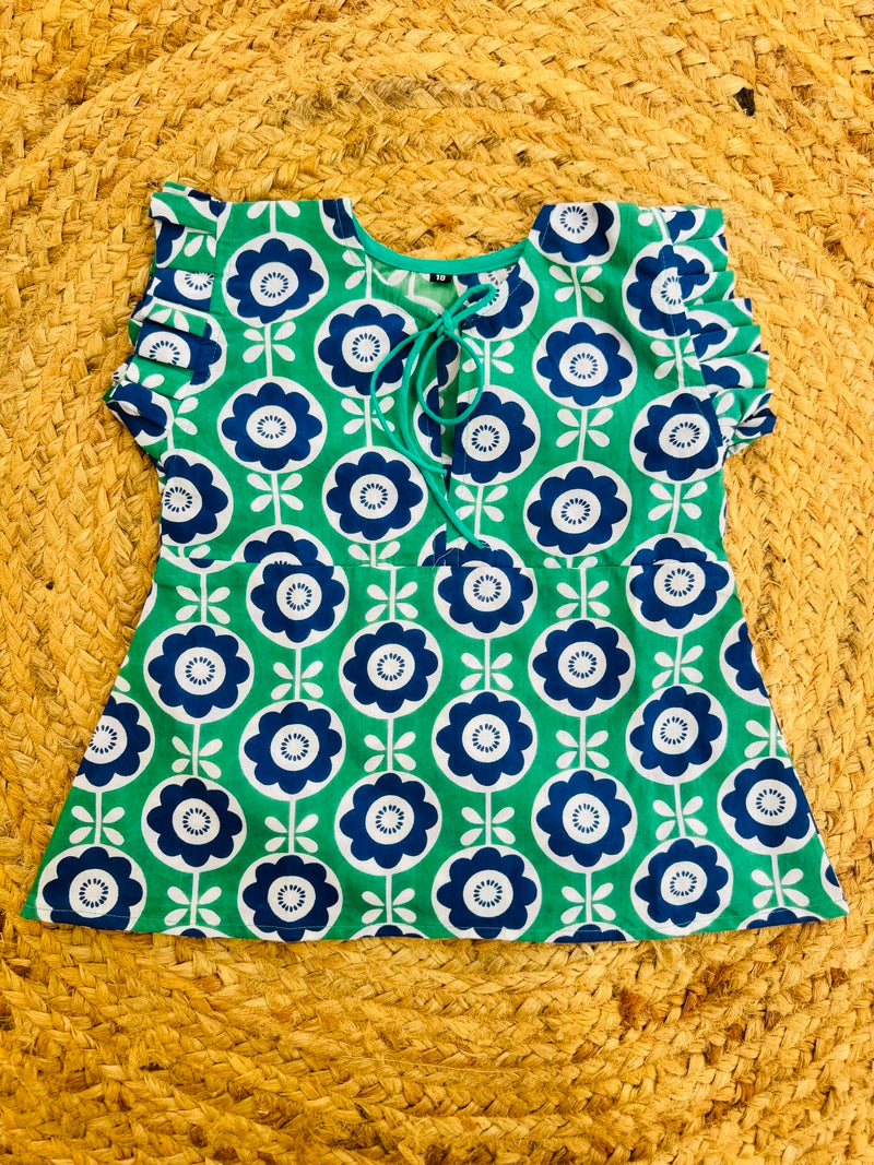 Kids Cotton Floral Palazzo Co-ord Set