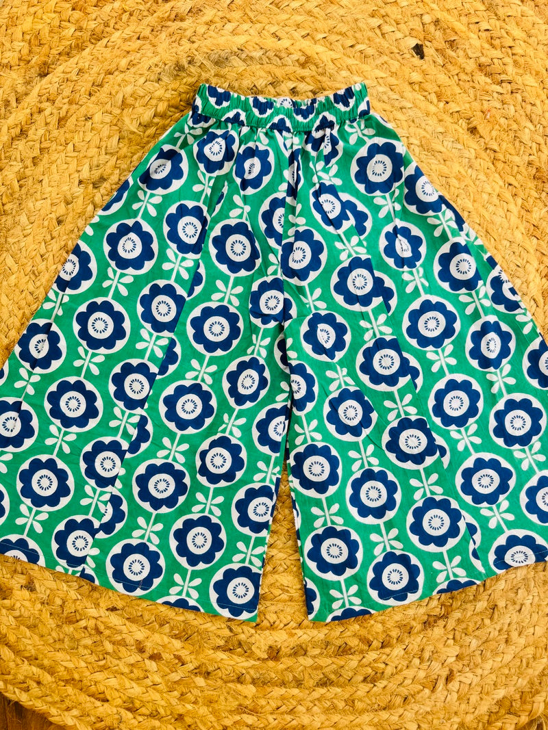 Kids Cotton Floral Palazzo Co-ord Set